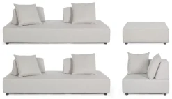 Hot Bizzotto SALOTTO ANGOLARE IN TESSUTO PER ESTERNO COLOR SABBIA - PIPER