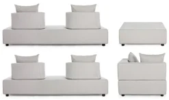 Hot Bizzotto SALOTTO ANGOLARE IN TESSUTO PER ESTERNO COLOR SABBIA - PIPER