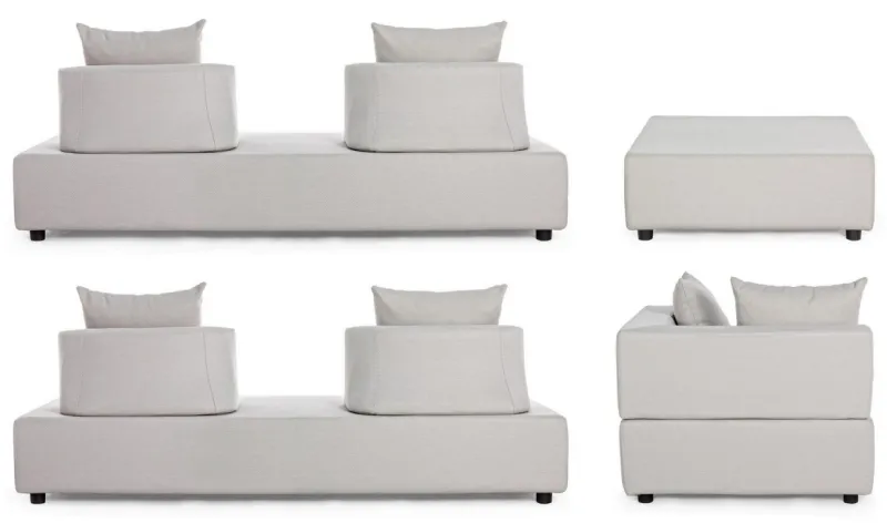 Hot Bizzotto SALOTTO ANGOLARE IN TESSUTO PER ESTERNO COLOR SABBIA - PIPER