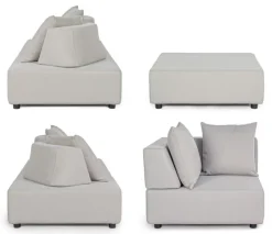 Hot Bizzotto SALOTTO ANGOLARE IN TESSUTO PER ESTERNO COLOR SABBIA - PIPER