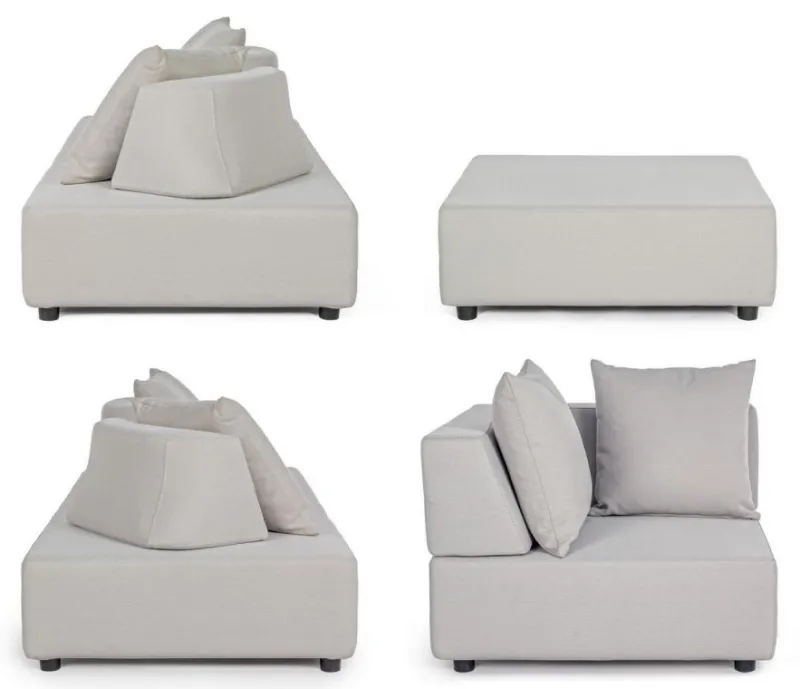 Hot Bizzotto SALOTTO ANGOLARE IN TESSUTO PER ESTERNO COLOR SABBIA - PIPER