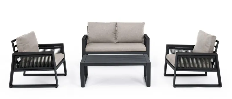 Hot Bizzotto SALOTTO IN ALLUMINIO ANTRACITE LH32 - CAPTIVA