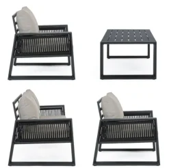 Hot Bizzotto SALOTTO IN ALLUMINIO ANTRACITE LH32 - CAPTIVA