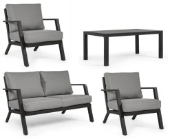 Bizzotto SALOTTO IN ALLUMINIO ANTRACITE YK13 - HARLEY