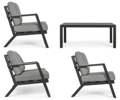 Bizzotto SALOTTO IN ALLUMINIO ANTRACITE YK13 - HARLEY