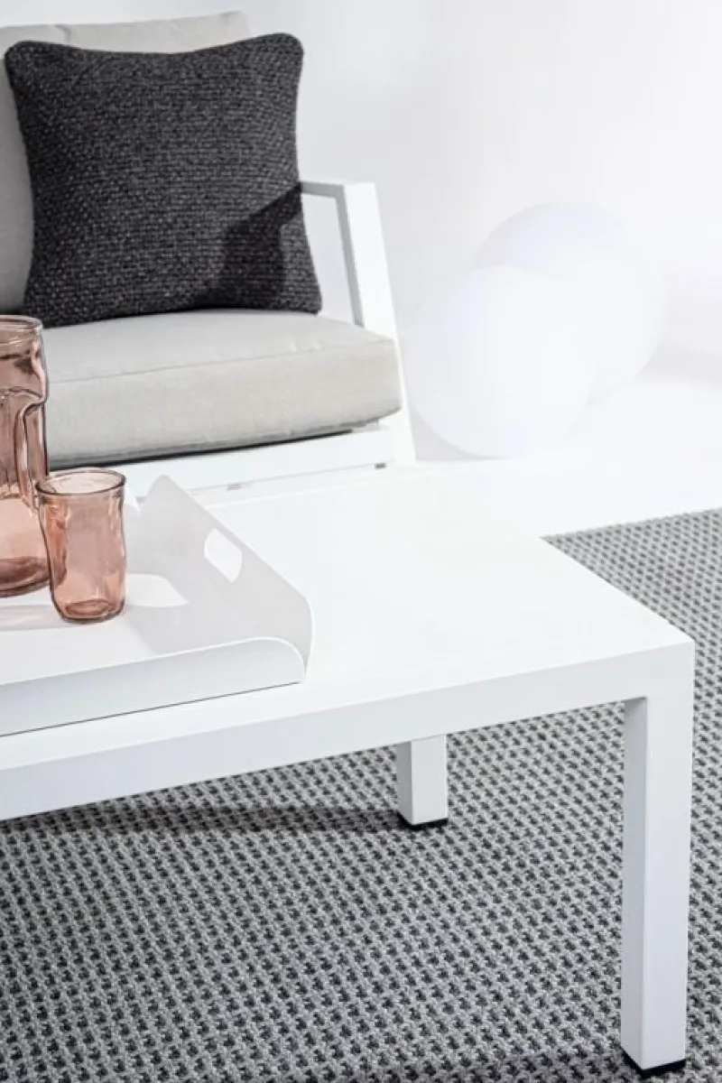 New Bizzotto SALOTTO IN ALLUMINIO CON CUSCINI BIANCO YK11 - HARLEY