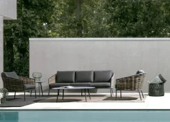 Discount Bizzotto SALOTTO IN FIBRA SINTETICA ANTRACITE YK13 - MARIBELA