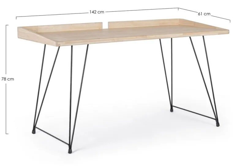 Bizzotto SCRIVANIA IN LEGNO - DISTRICT