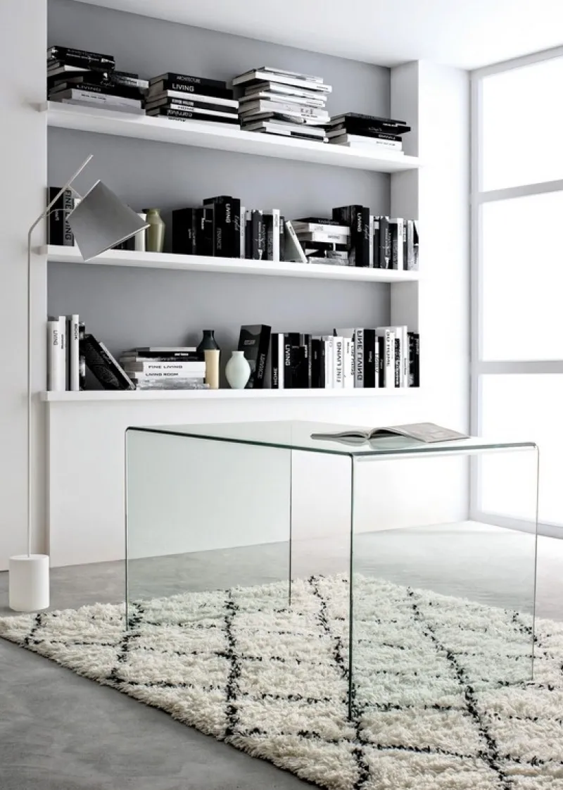 Outlet Bizzotto SCRIVANIA IN VETRO - IRIDE