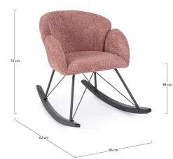 Hot Bizzotto SEDIA A DONDOLO EFFETTO BOUCLE' CANYON - SIBILLA