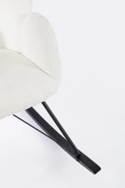 Sale Bizzotto SEDIA A DONDOLO EFFETTO BOUCLE' BIANCA - SIBILLA