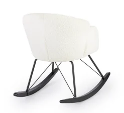 Sale Bizzotto SEDIA A DONDOLO EFFETTO BOUCLE' BIANCA - SIBILLA