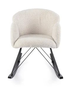 Discount Bizzotto SEDIA A DONDOLO EFFETTO BOUCLE' NATURALE - SIBILLA