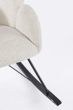 Discount Bizzotto SEDIA A DONDOLO EFFETTO BOUCLE' NATURALE - SIBILLA