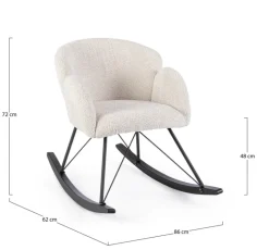 Discount Bizzotto SEDIA A DONDOLO EFFETTO BOUCLE' NATURALE - SIBILLA