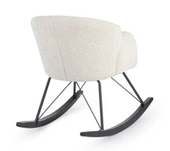 Discount Bizzotto SEDIA A DONDOLO EFFETTO BOUCLE' NATURALE - SIBILLA