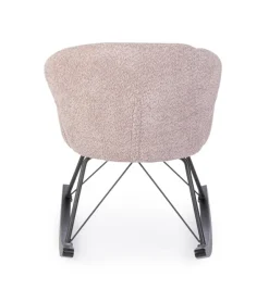 Best Bizzotto SEDIA A DONDOLO EFFETTO BOUCLE' ROSA ANTICO - SIBILLA