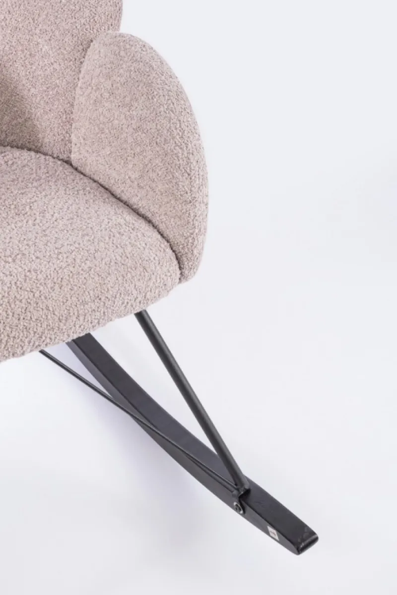 Best Bizzotto SEDIA A DONDOLO EFFETTO BOUCLE' ROSA ANTICO - SIBILLA