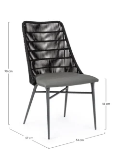 Bizzotto SEDIA ANTRACITE - TABLITA