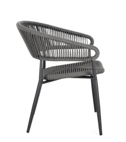 Outlet Bizzotto SEDIA C-BR ALGAIDA ANTRACITE/GRIGIO