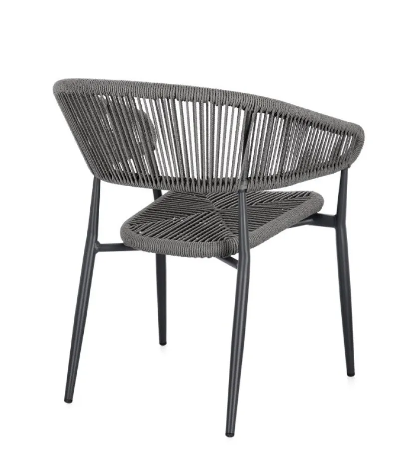 Outlet Bizzotto SEDIA C-BR ALGAIDA ANTRACITE/GRIGIO