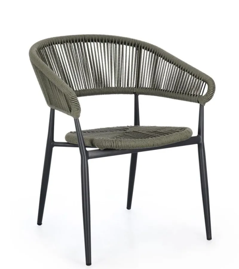 Hot Bizzotto SEDIA C-BR ALGAIDA ANTRACITE/VERDE