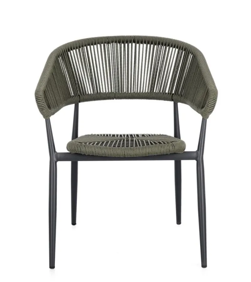 Hot Bizzotto SEDIA C-BR ALGAIDA ANTRACITE/VERDE