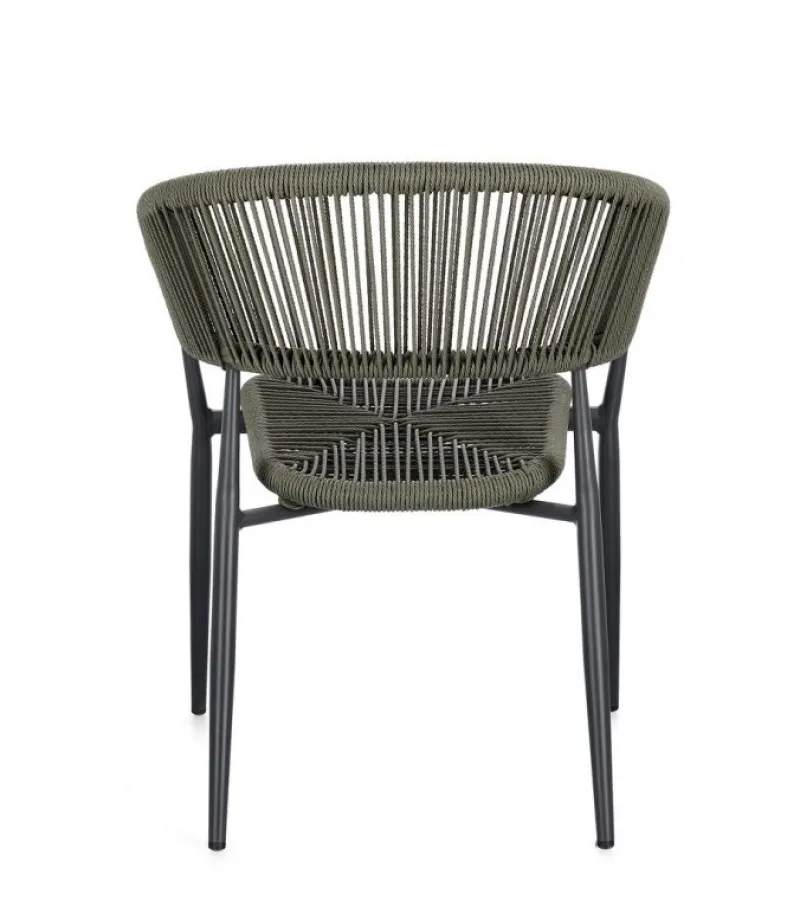 Hot Bizzotto SEDIA C-BR ALGAIDA ANTRACITE/VERDE