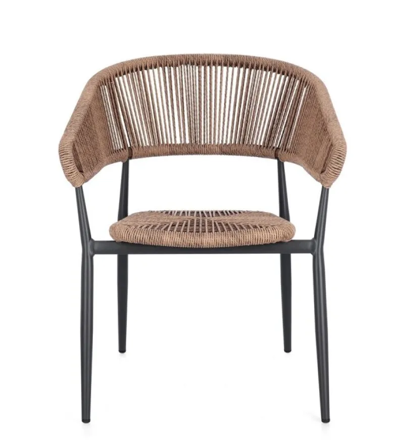 Hot Bizzotto SEDIA C-BR ALGAIDA ANTRACITE/NATURAL