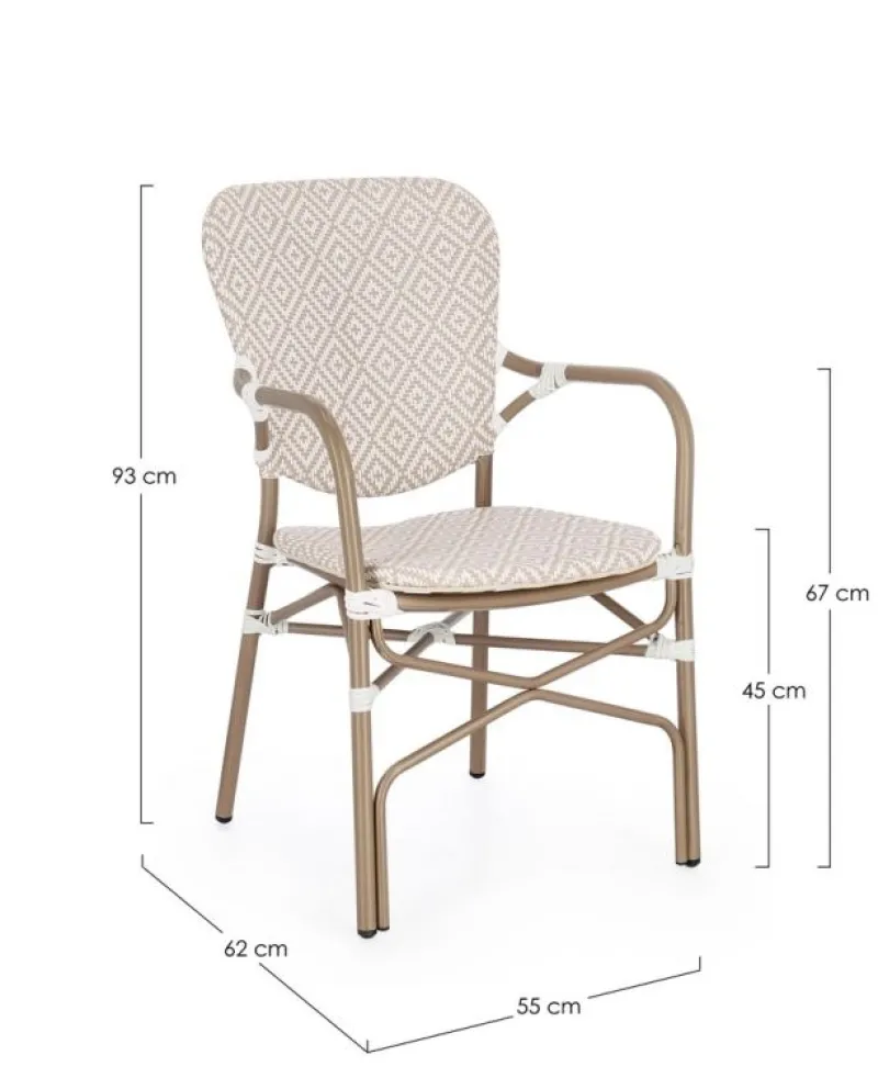 Outlet Bizzotto SEDIA C-BR CADEIRA BEIGE