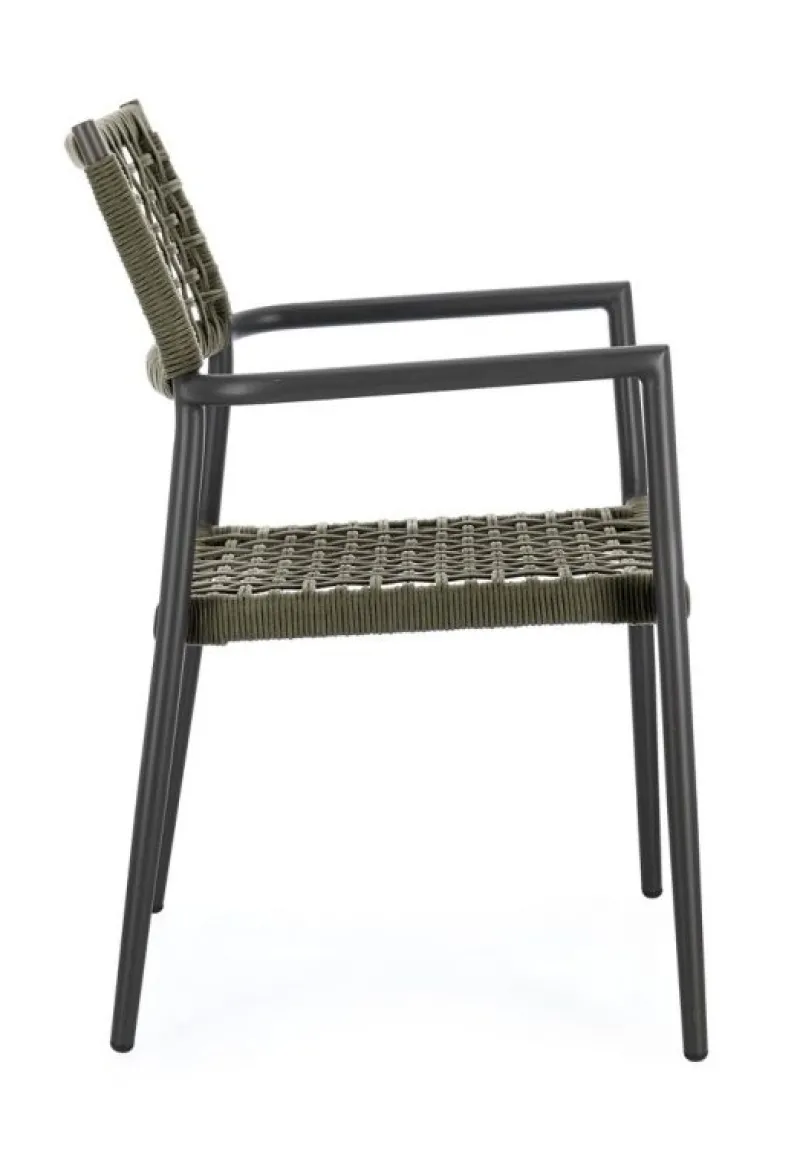 Bizzotto SEDIA C-BR CALETA ANTRACITE/VERDE