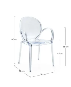 Outlet Bizzotto SEDIA C-BR CAMILLA TRASP