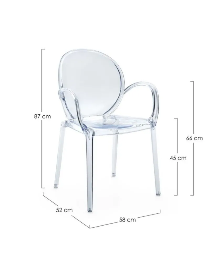 Outlet Bizzotto SEDIA C-BR CAMILLA TRASP