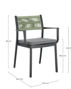 Sale Bizzotto SEDIA C-BR C-C ALVIN ANTRACITE/VERDE