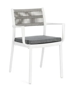 Clearance Bizzotto SEDIA C-BR C-C ALVIN BIANCO/GRIGIO CH.