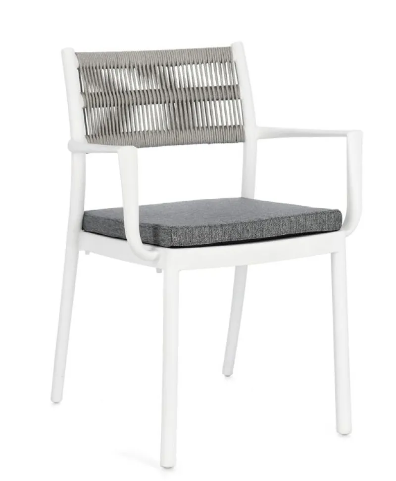 Clearance Bizzotto SEDIA C-BR C-C ALVIN BIANCO/GRIGIO CH.