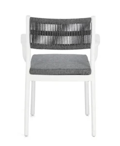Outlet Bizzotto SEDIA C-BR C-C ALVIN BIANCO/GRIGIO SCURO