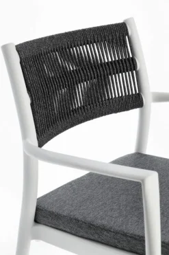 Outlet Bizzotto SEDIA C-BR C-C ALVIN BIANCO/GRIGIO SCURO