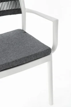 Outlet Bizzotto SEDIA C-BR C-C ALVIN BIANCO/GRIGIO SCURO