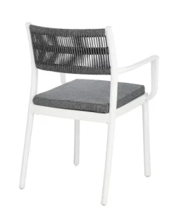 Outlet Bizzotto SEDIA C-BR C-C ALVIN BIANCO/GRIGIO SCURO