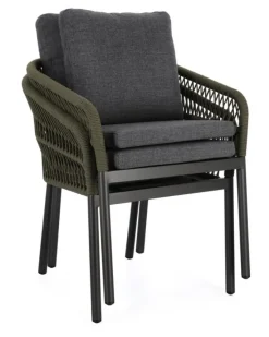 Discount Bizzotto SEDIA C-BR C-C GALDANA ANTRACITE/VERDE