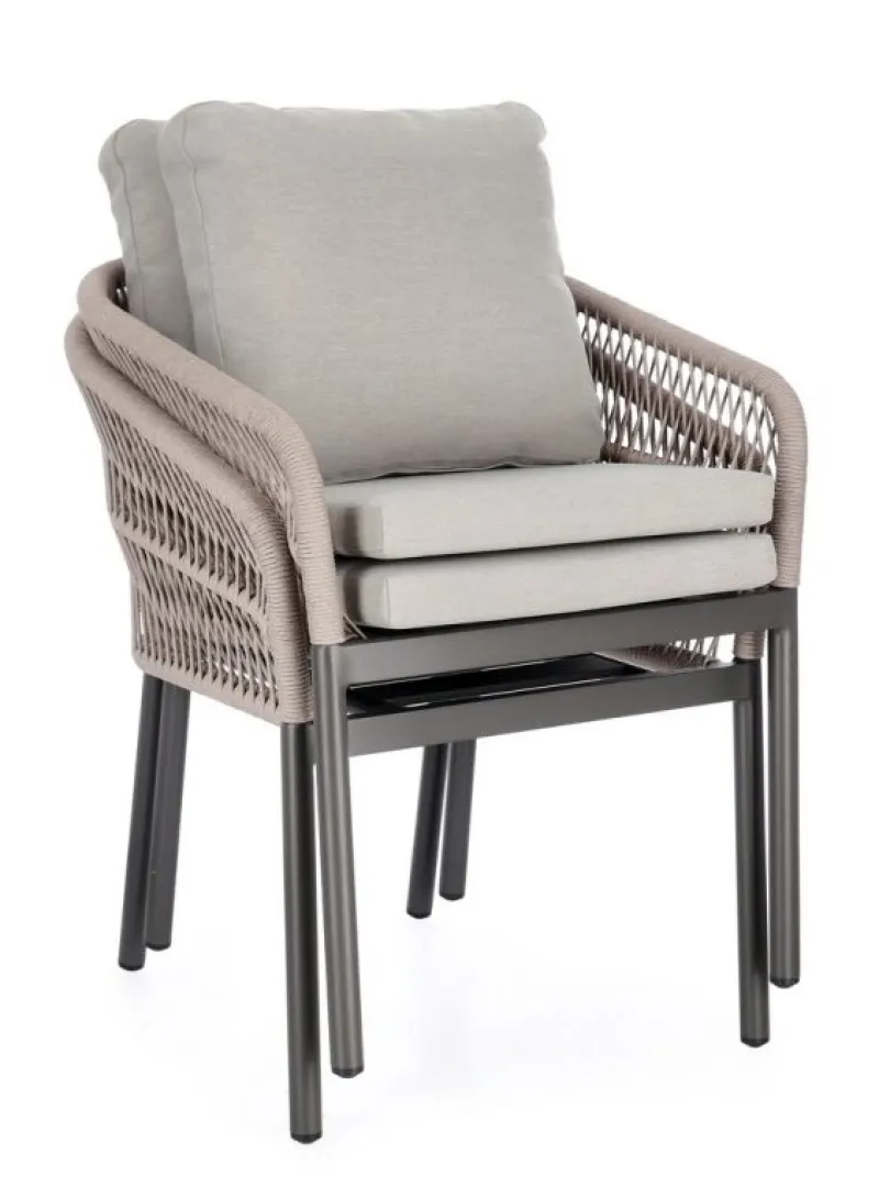 Hot Bizzotto SEDIA C-BR C-C GALDANA ANTRACITE/KHAKI