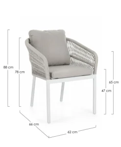 Bizzotto SEDIA C-BR C-C GALDANA BIANCO