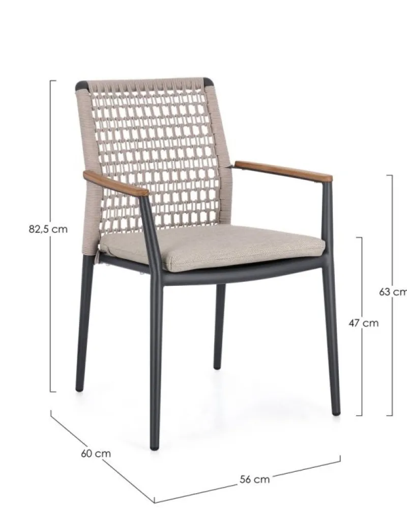 Bizzotto SEDIA C-BR C-C MADDOX ANTR JX55