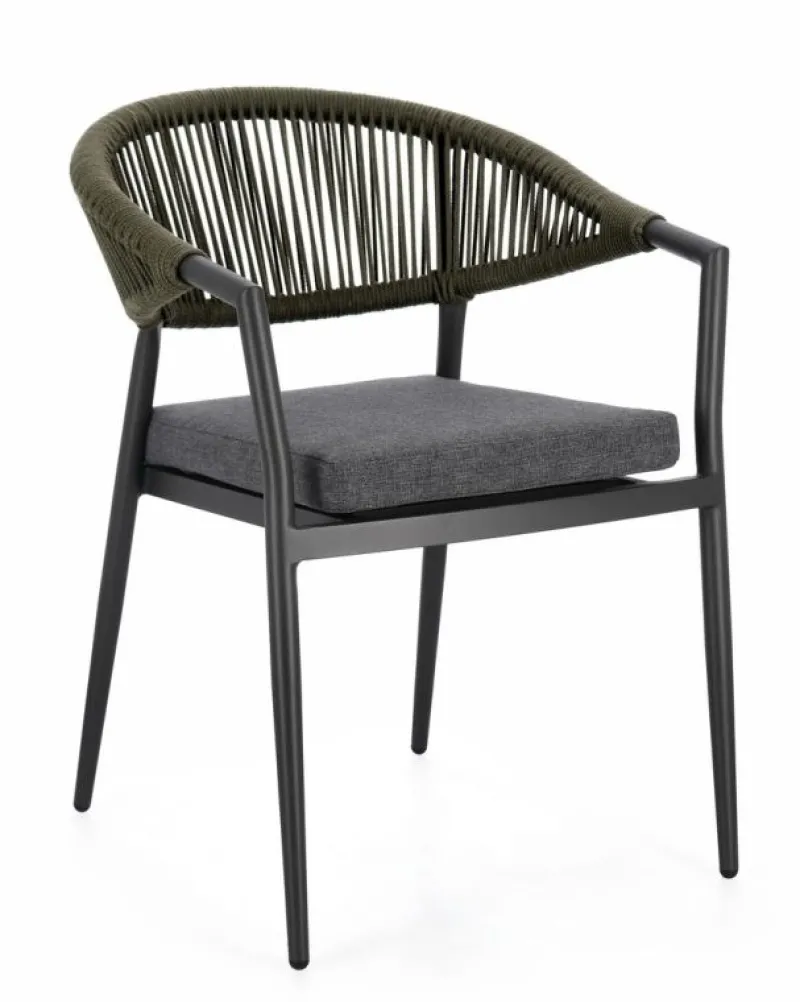 Outlet Bizzotto SEDIA C-BR C-C MILLOR ANTRACITE/VERDE