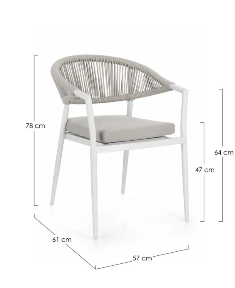 Clearance Bizzotto SEDIA C-BR C-C MILLOR BIANCO