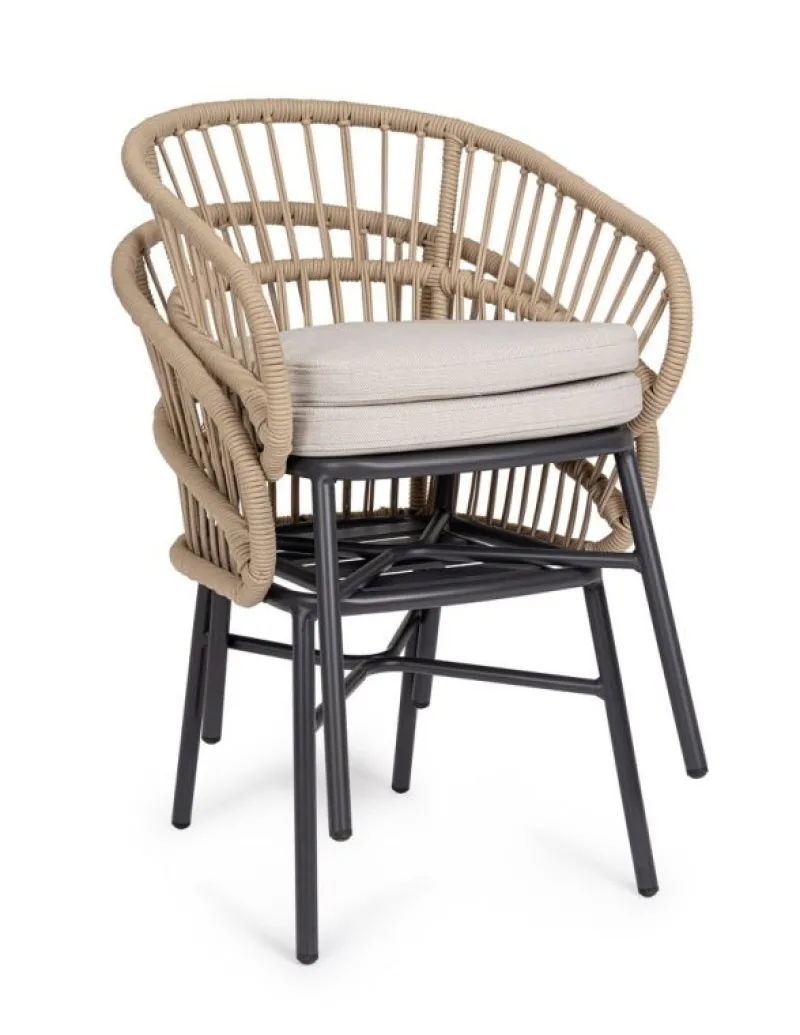 Discount Bizzotto SEDIA C-BR C-C ODIVELAS BEIGE