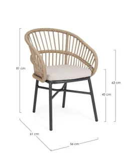 Discount Bizzotto SEDIA C-BR C-C ODIVELAS BEIGE