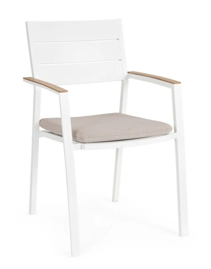 Outlet Bizzotto SEDIA C-BR C-C ZELMAR BIANCO YK11