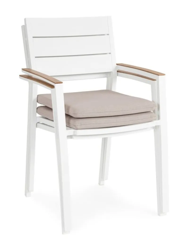 Outlet Bizzotto SEDIA C-BR C-C ZELMAR BIANCO YK11